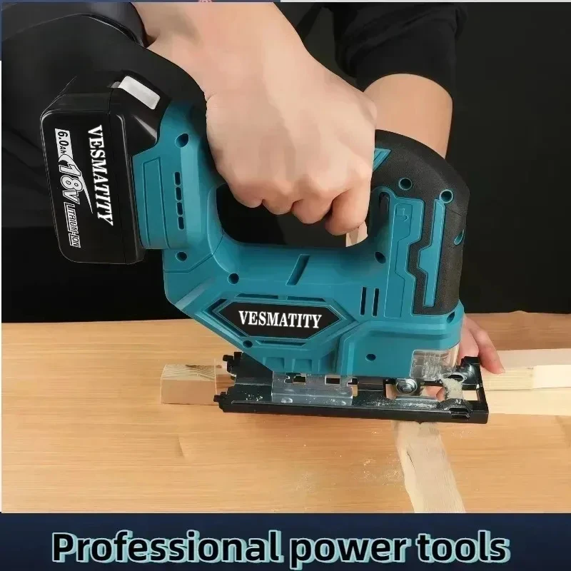 DJV182Z 340W Brushless Jigsaw with Saw Blade Cordless Barrel Handle Portable Carpenter Power Tool For 18V-20VBattery