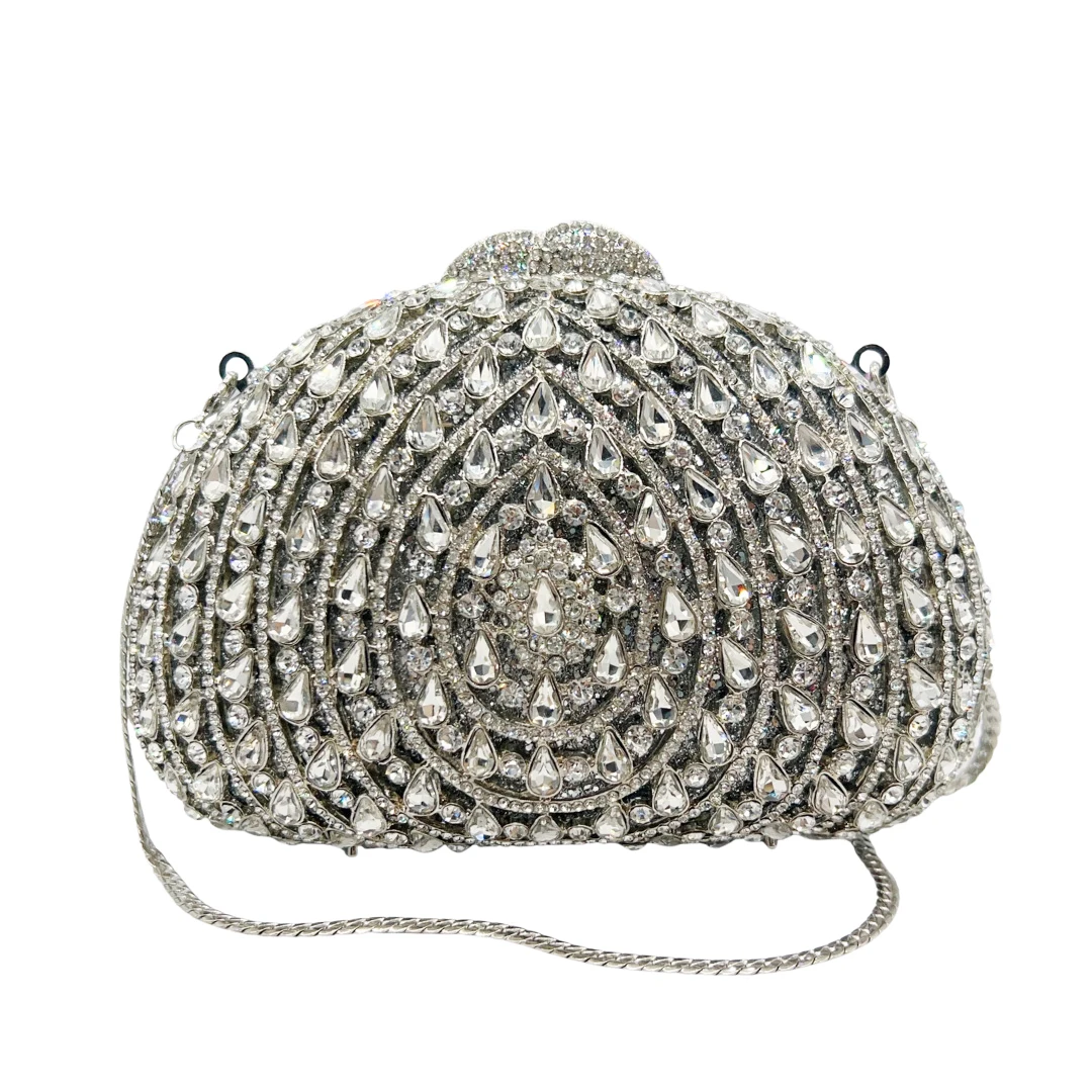 

Large Stone Water Droplet Evening Bags Diamond Clutches Gold/Silver Rhinestone Clutch Purses and Handbags Wedding Bridal Clutch