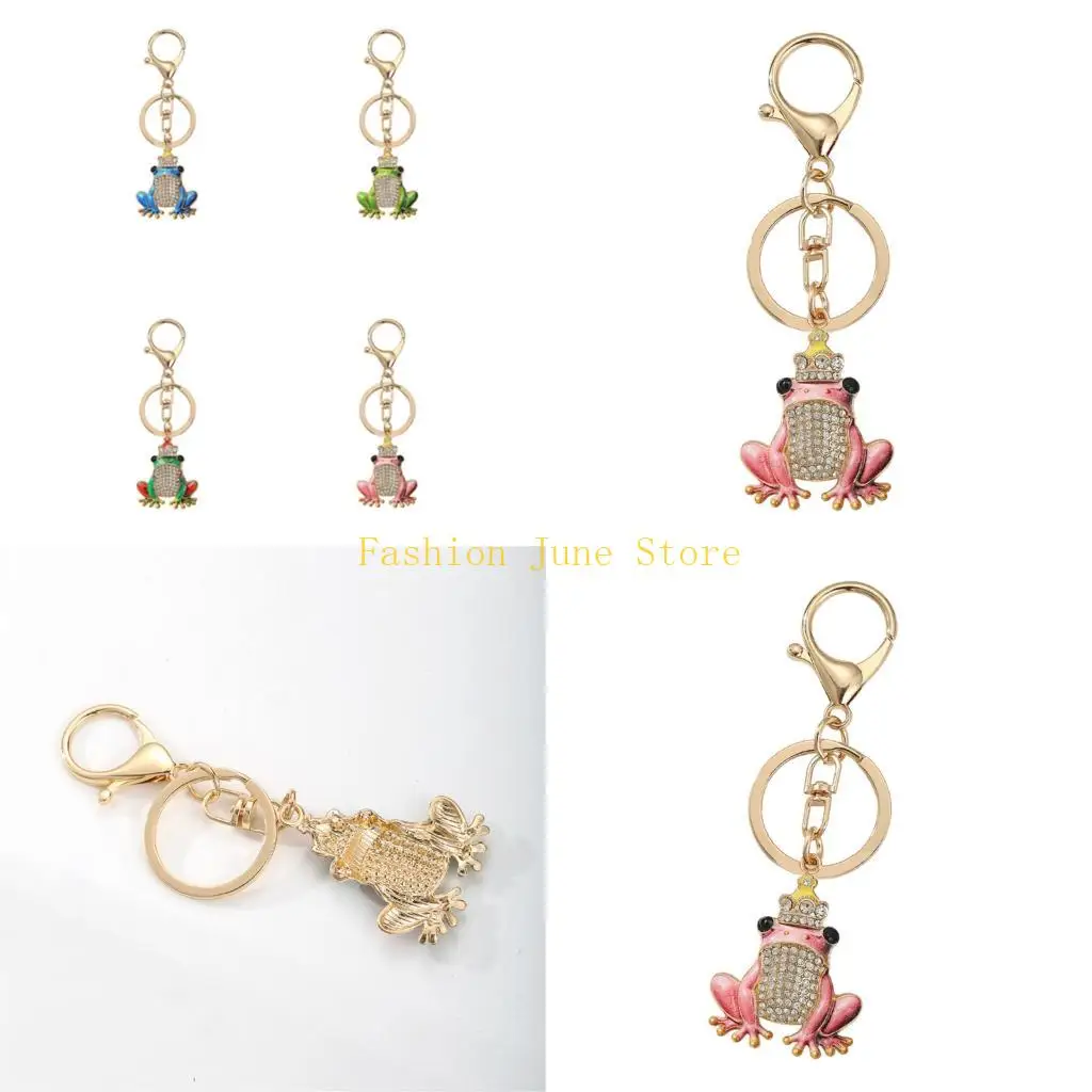 N5KA Animal Keychain Bag Charm with Lobster Clasp, Short Chain and Front Accent for Everyday Carry and Daily Bag Use
