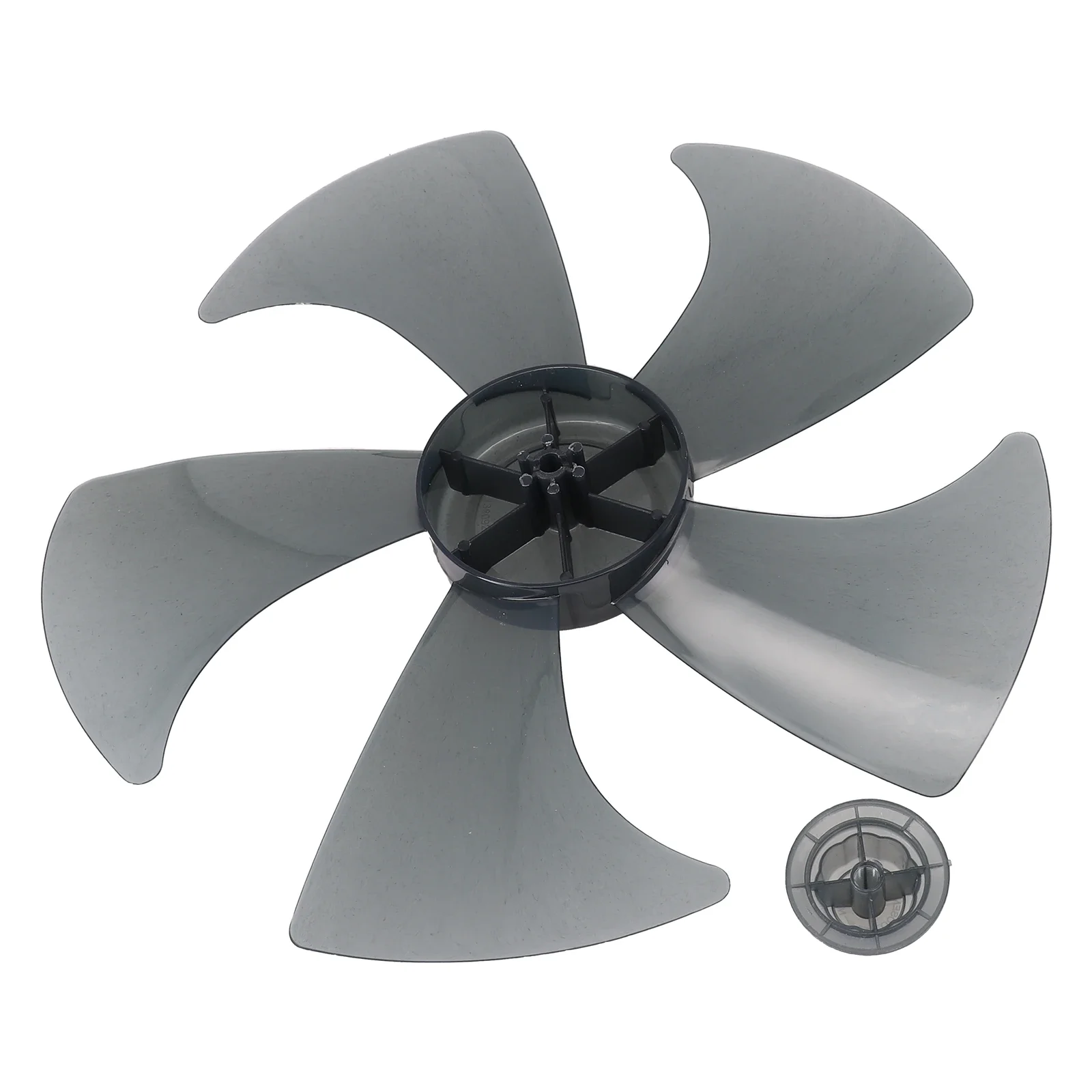 Five Leaf Fan Blade with Nut Cover  Easy to Install and Use  Perfect Replacement for 14 Inch Pedestal Fan Black/White