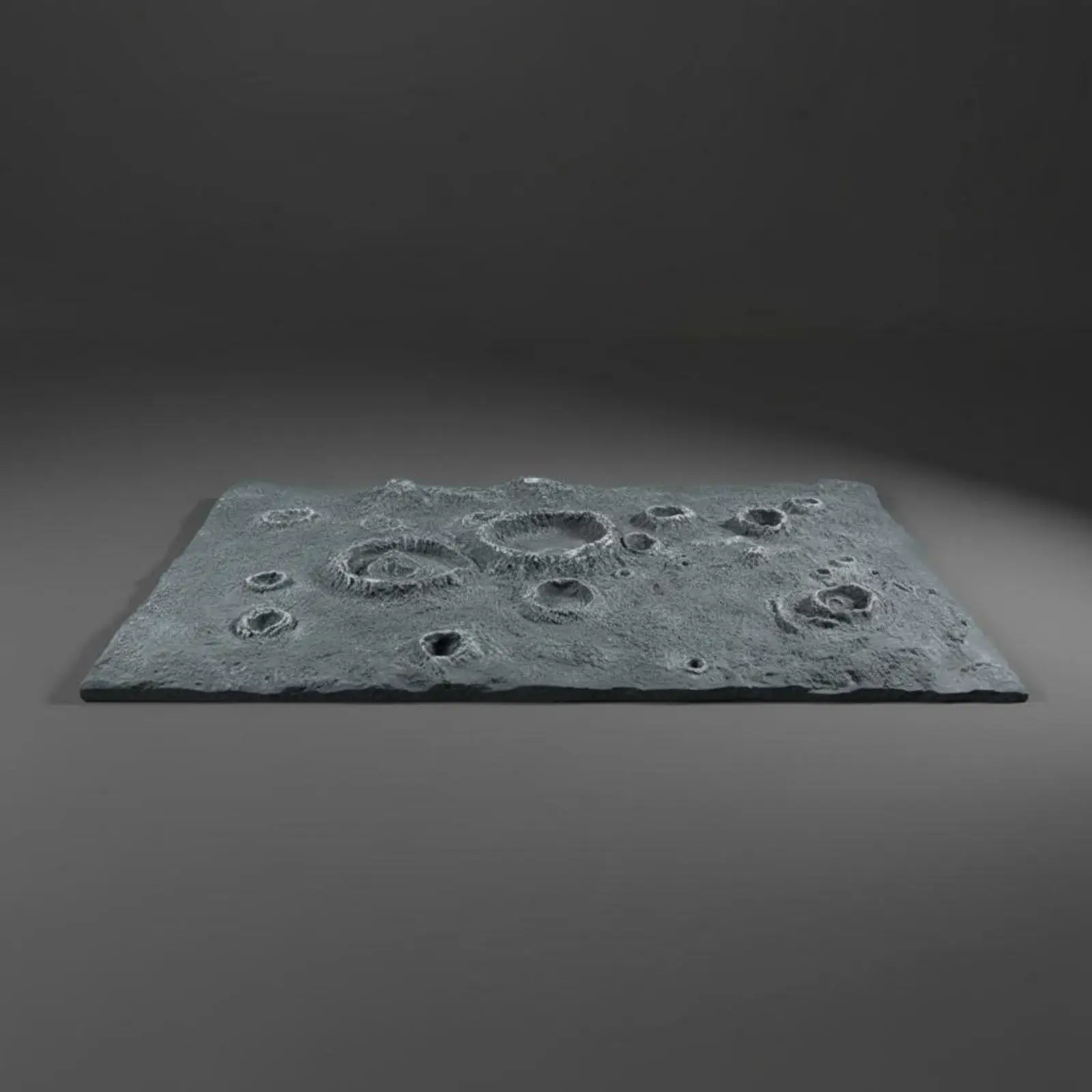 Resin Diorama Base for Model Collection Moon Surface Display Stand with Realistic Crater Detail for Creative Photo Prop Decor