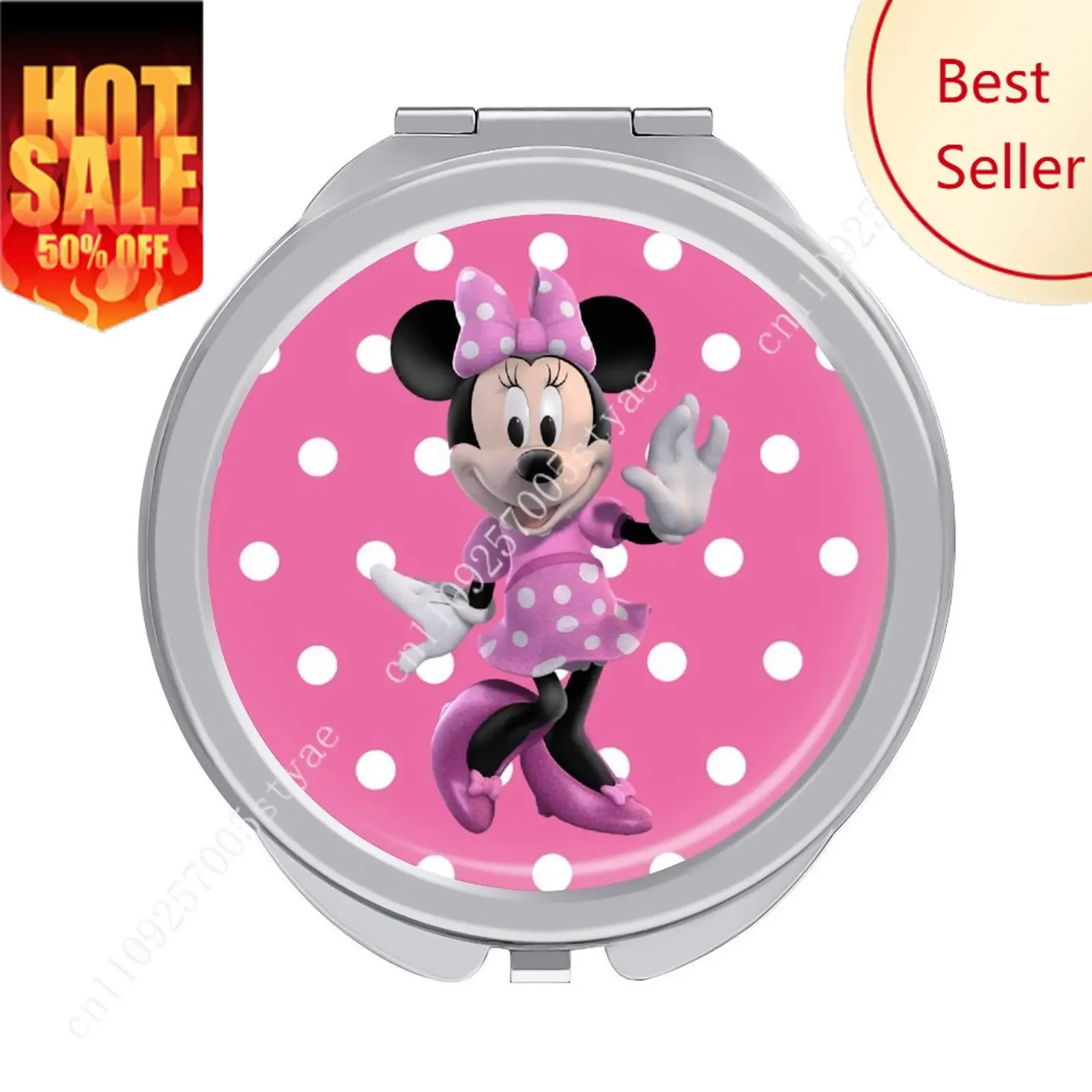 

Minnie Mouse Makeup Mirror Disney Cartoon Custom Mirror Design Your Photos Logo Text Portable Travel Holiday Parties Souvenir