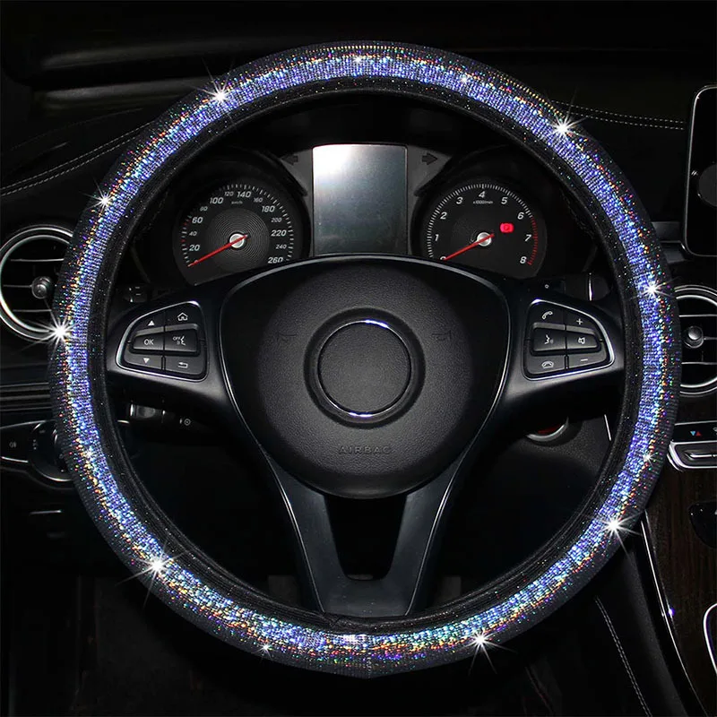 38*38cm Car Steering Wheel Cover Colorful Hot Stamping  Car Covered Steering-Wheel Accessories  Cute car Accessories