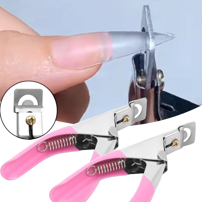 Edelstahl Nägel Clipper Acryl falsche Nagels pitzen Cutter U-förmige Nägel Schere Trimmer profession elle Maniküre Salon Werkzeuge