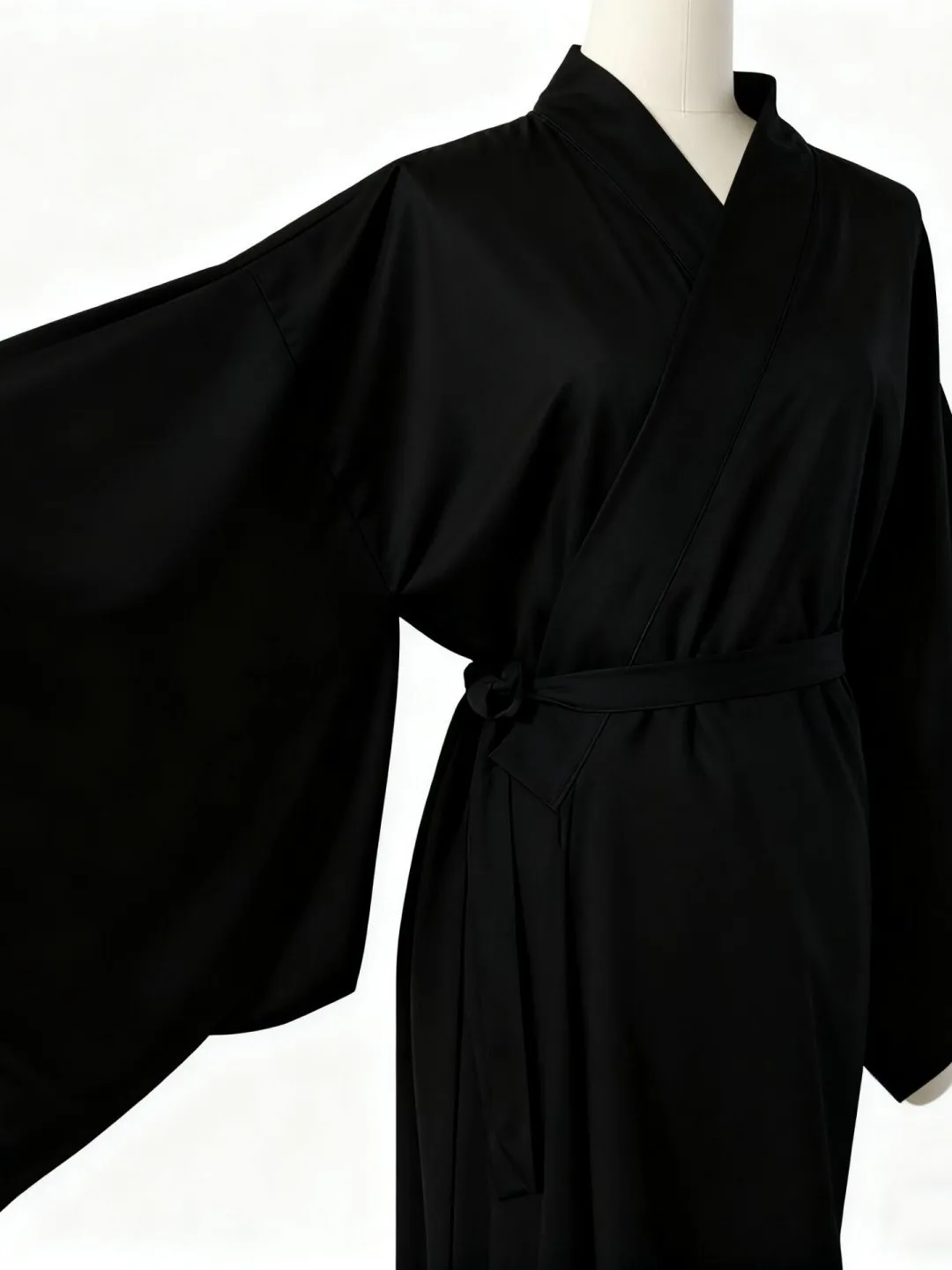 Kimono japonés negro, ropa interior, vestido interior, Haori, capa base, Yukata, ropa interior para Cosplay, moda étnica para...