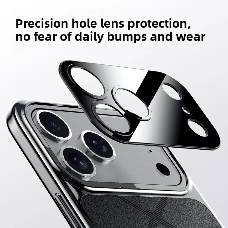 Per iPhone 17 Pro Max Custodia Nuova pelle tinta unita High-end Anti-goccia Foro di precisione Copriobiettivo per iPhone 17 Pro Antiurto Funda