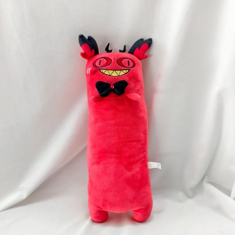 45cm Hazbin Hotel Katze Alastor Cosplay Plüschpuppe Cartoon Weiches Langes Kissen Stofftier Schreibtischdekoration Halloween-Geschenke