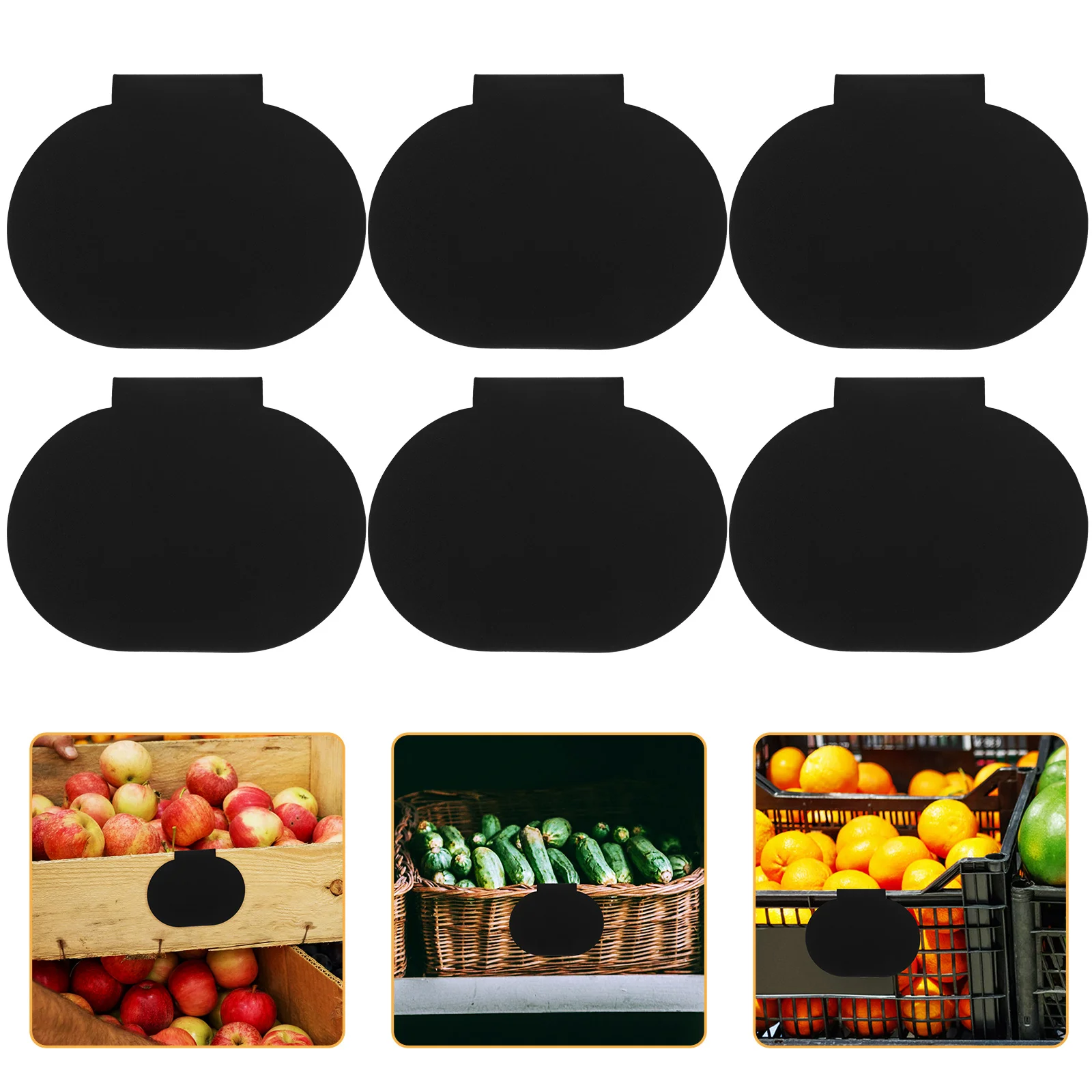 12Pcs Storage Bin Label Clips Chalkboard Style Re-Writable Basket Labels for Organizing Cubes Shelf Display Sign Holder Clamp