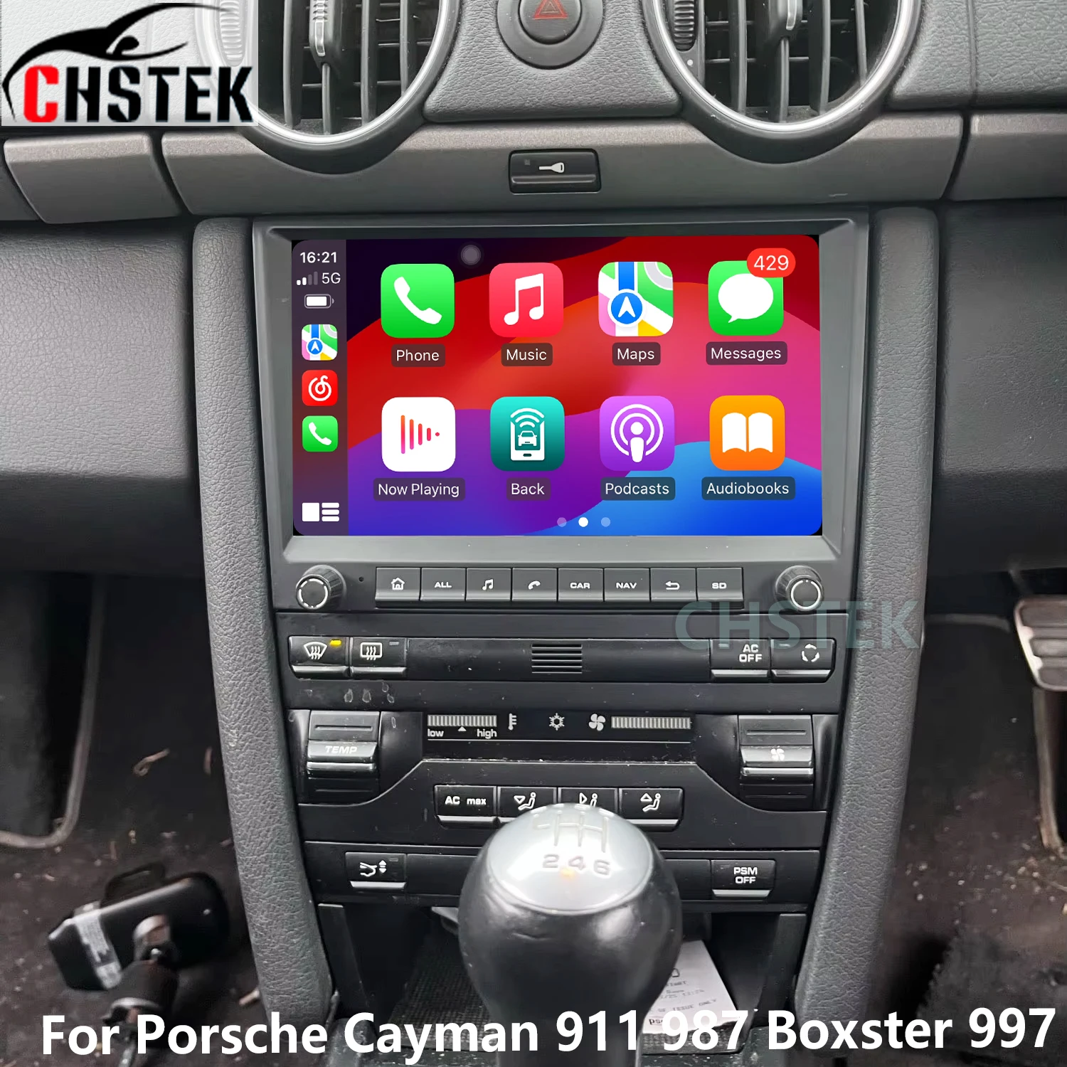 CHSTEK Car Android 14 Headunit For Porsche Cayman 911 987 Boxster 997 Carplay Navigation WIFI GPS RDS Autoradio Upgrade Models