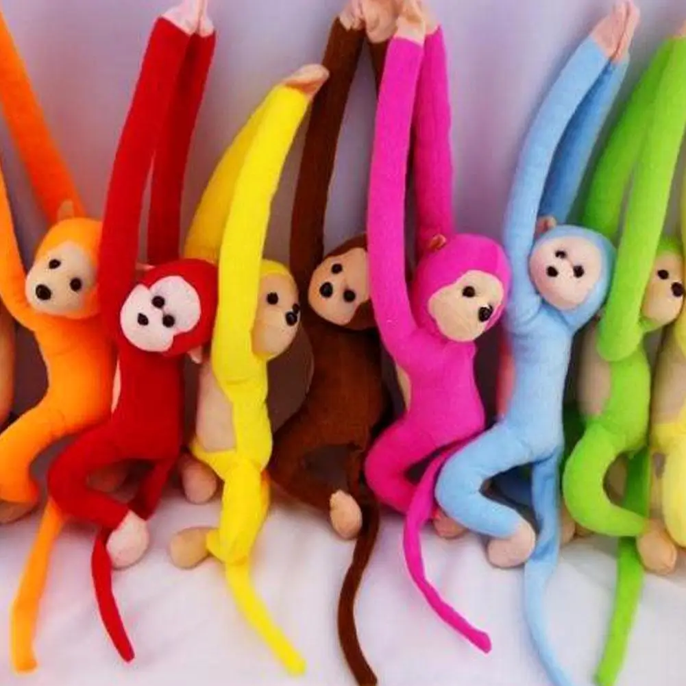 Juguete de Peluche de Mono, Animal de Peluche, Mono de Peluche con Brazos y Cola Largos, Mascota de Mono, Decoración para Cortinas de Habitación, Juguetes para Niños