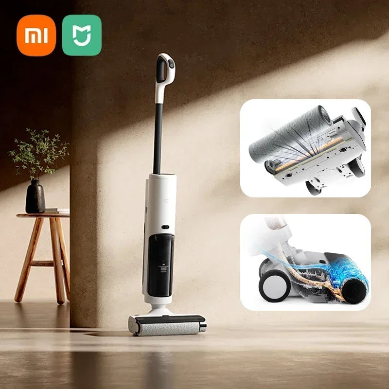 

XIAOMI MIJIA Wireless Floor Washer 2C Antibacteri Wet And Dry Vacuum Cleaners Self Cleaning Crawler Roller Brush Washing Mopping