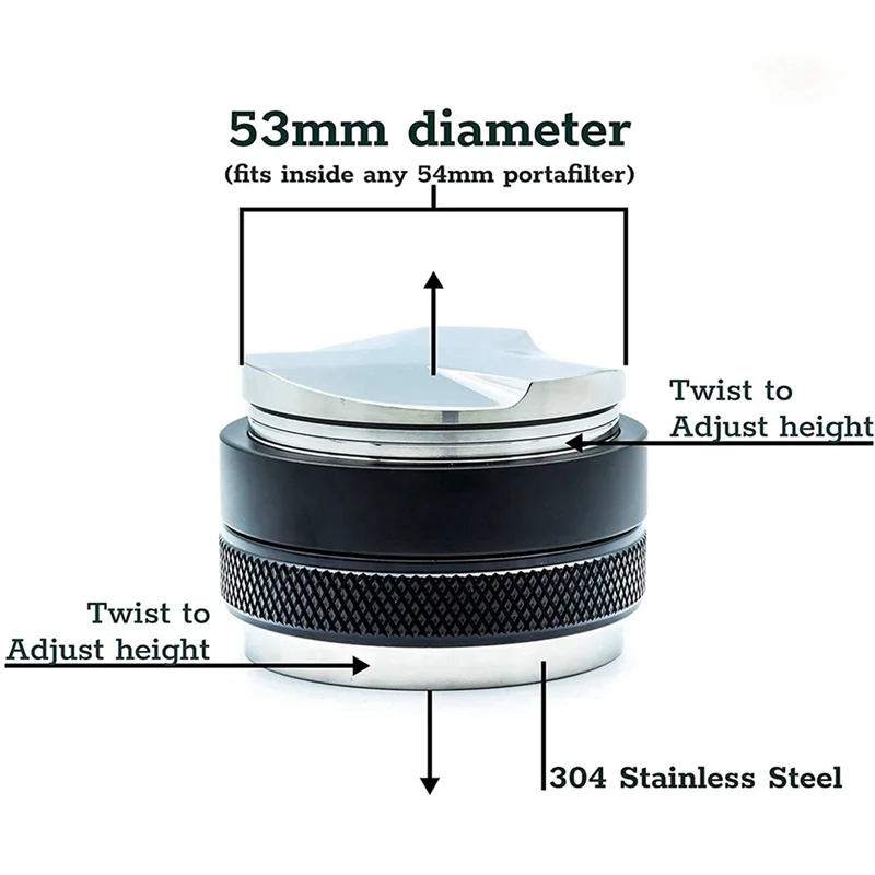 ชิ้นส่วนเครื่องใช้ไฟฟ้า 2X กาแฟ 54 มม.Bottomless Portafilter + 53 มม.กาแฟจําหน่าย & Tamper + Tamp Mat สําหรับ Breville Barista Ex