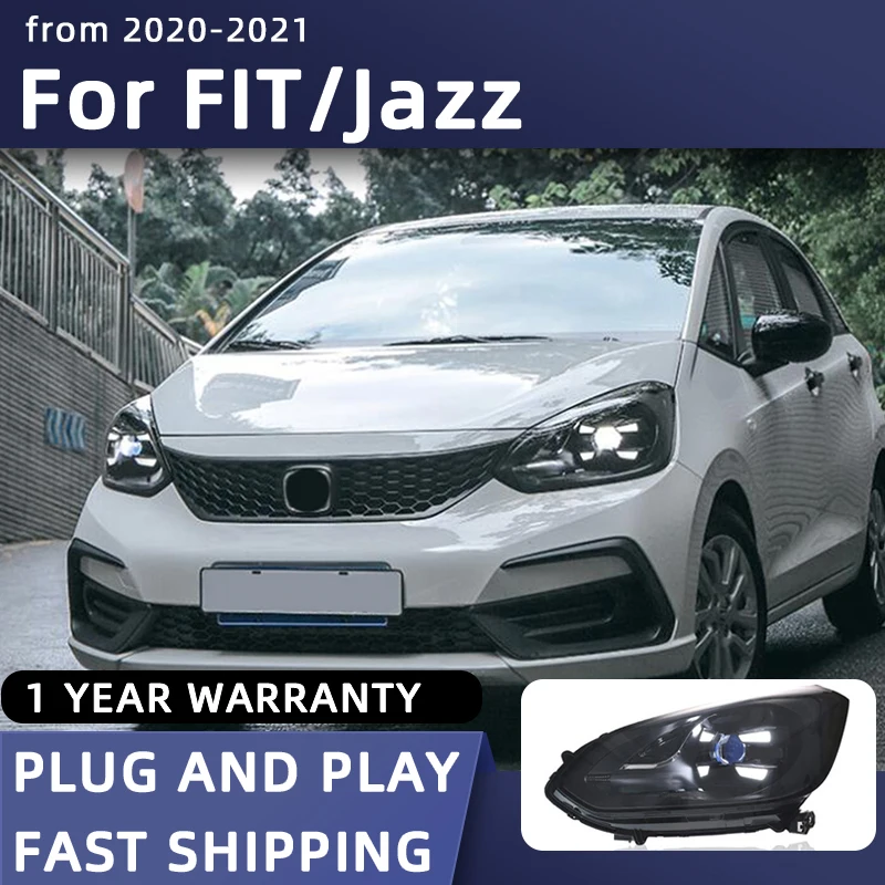 Car Styling Headlights for Honda FIT Jazz  LED Headlight 2021 2021 Porsche Type Head Lamp DRL Signal Projector Lens Automotive