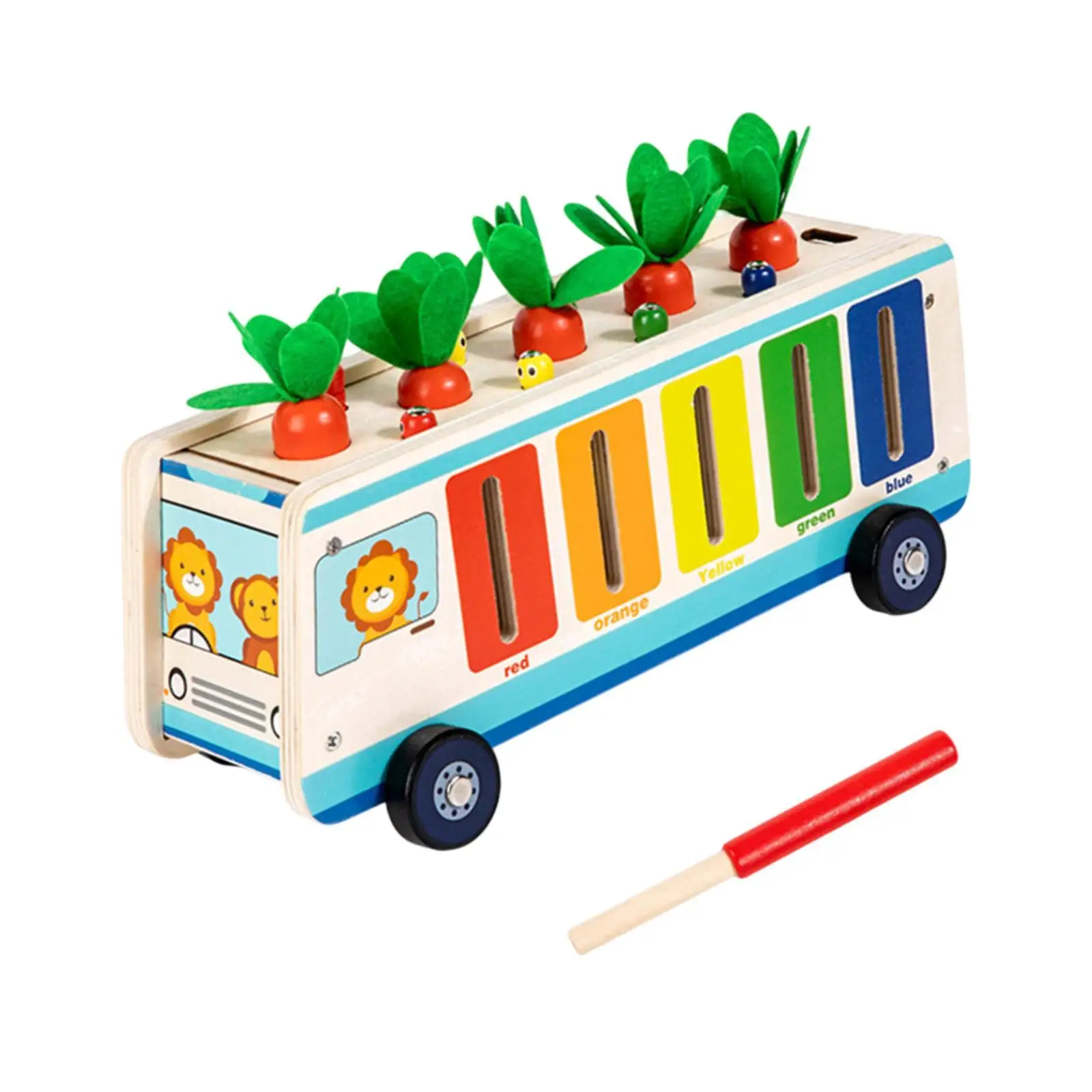 Shape Sorter Toys Color Matching Toy Colorful Carrot Pulling Preschool Learning Toy Montessori Toys for Boys Girls Toddlers