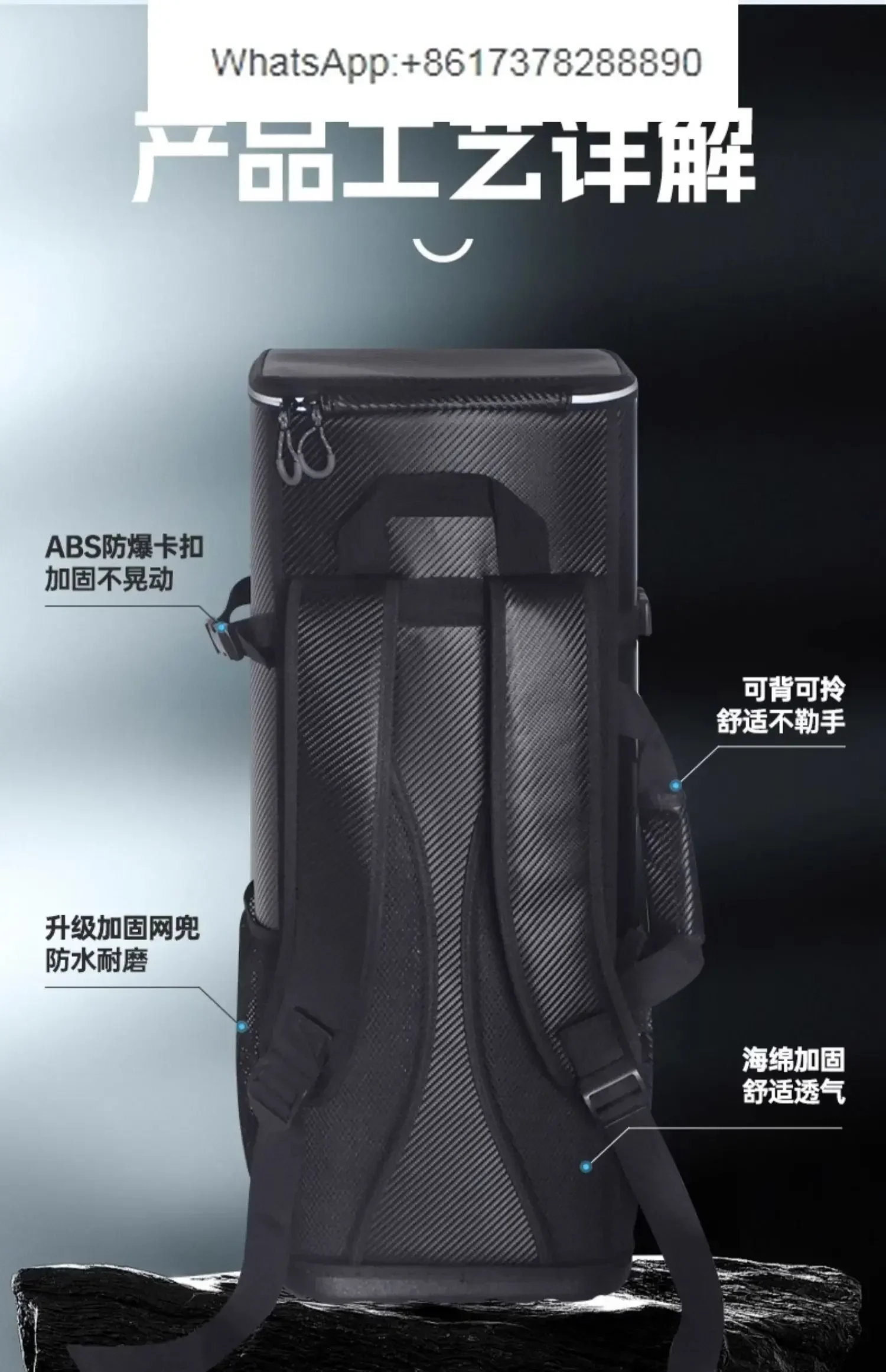 carp new folding fishing chair bag fishing gear thickened waterproof multi-function convenient hard shell storage backpack