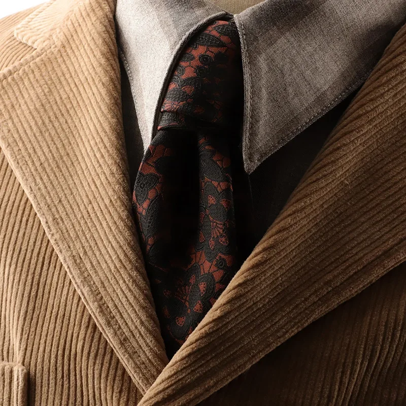 

Factory stock dark pattern atmospheric 7cm light luxury British style Korean blend formal dress business tie men's fashion