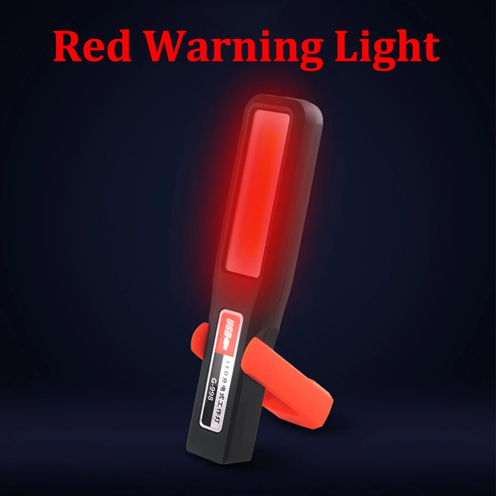 LED Work Light Auto Maintenance Light Repair Light USB Rechargeable Flashlight Magnetic Torch Emergency Warning Light