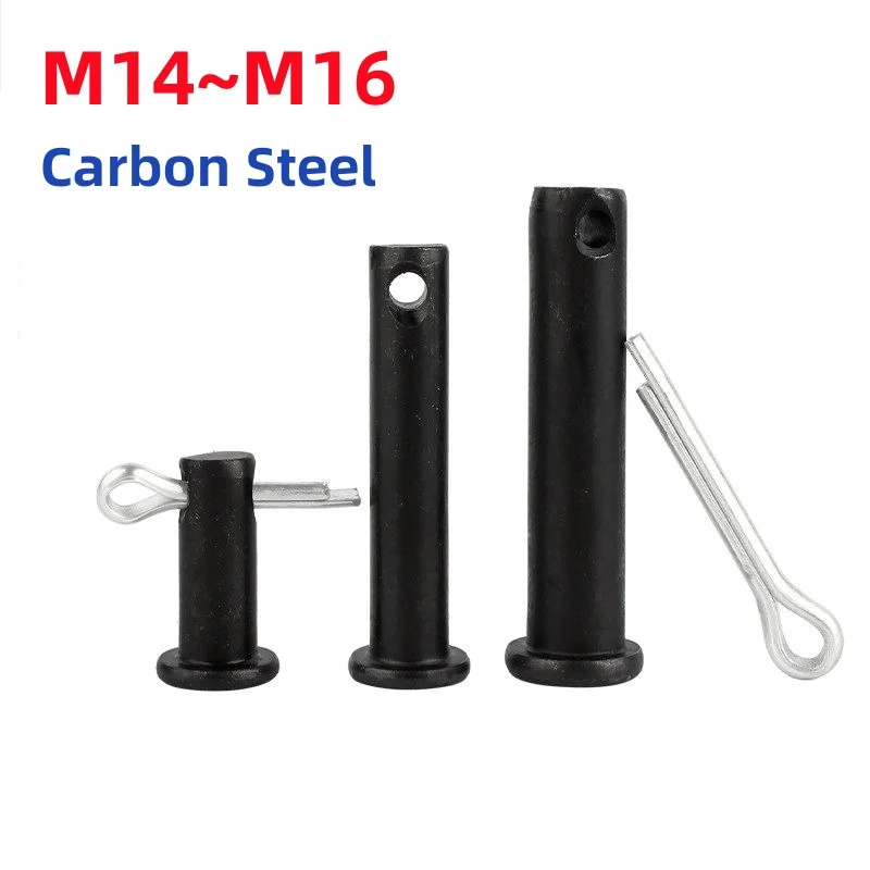 M4 M5 M6 M8 M10 M12 M14 M16 Schwarz Kohlenstoffstahl mit Lochstift, Splint-Set, Flachkopf-Zylinderstifte, Positionierungsstifte