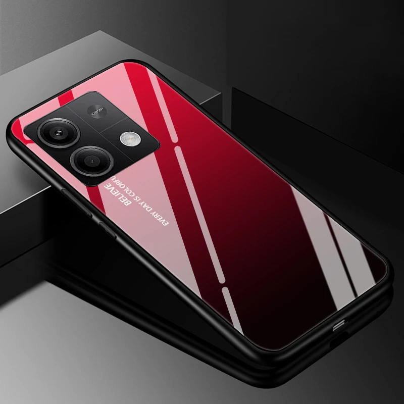 For Xiaomi Poco M6 Pro 4G Case Tempered Glass Hard Cover Marble Coque For Poco X6 Pro 5G Phone Shells Bumper poco M6 Pro 5G