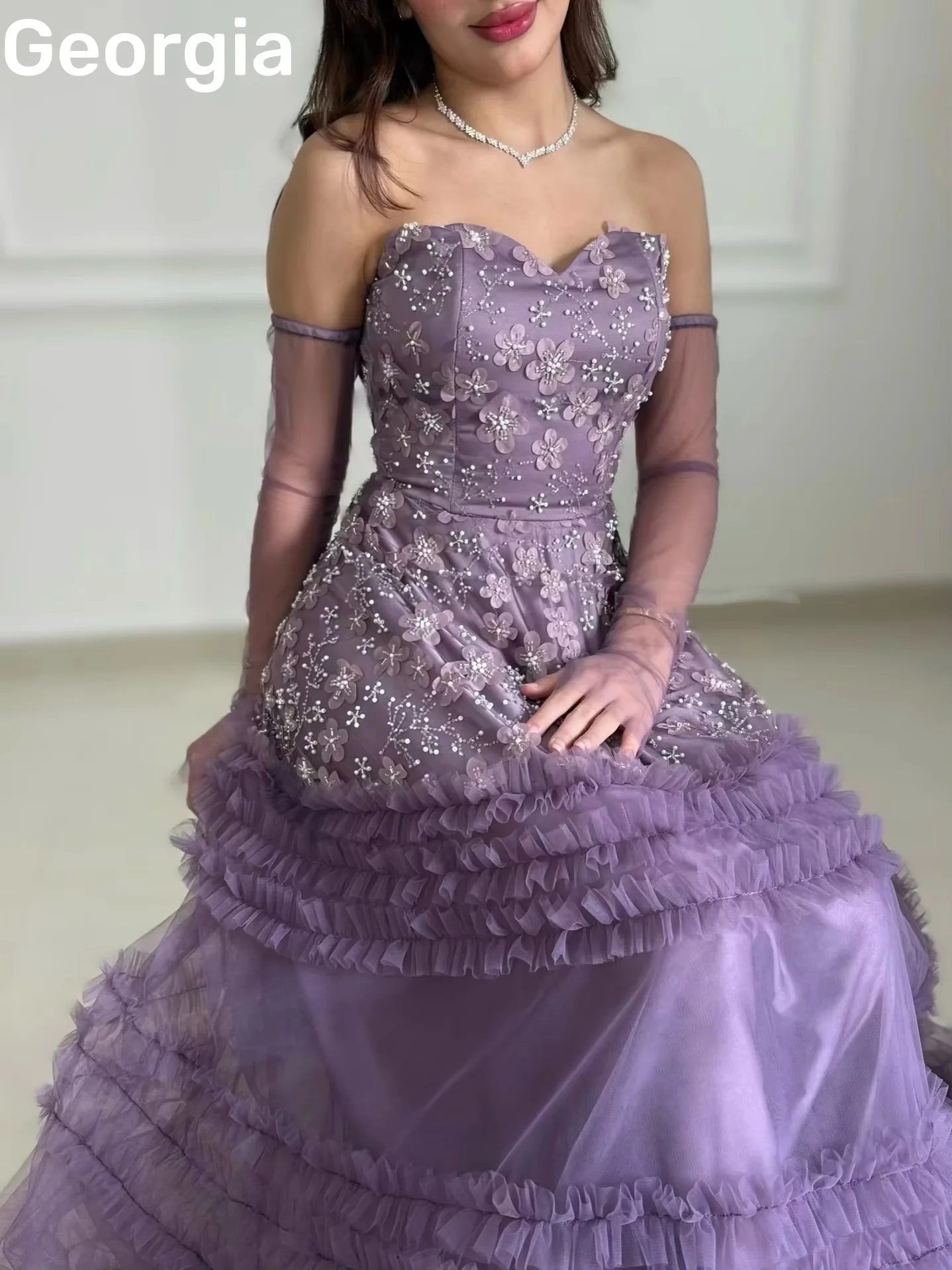 Robes de soirée trapèze personnalisées en dentelle, longueur au sol, fermeture éclair, sans manches, fermeture éclair, pour Cocktail