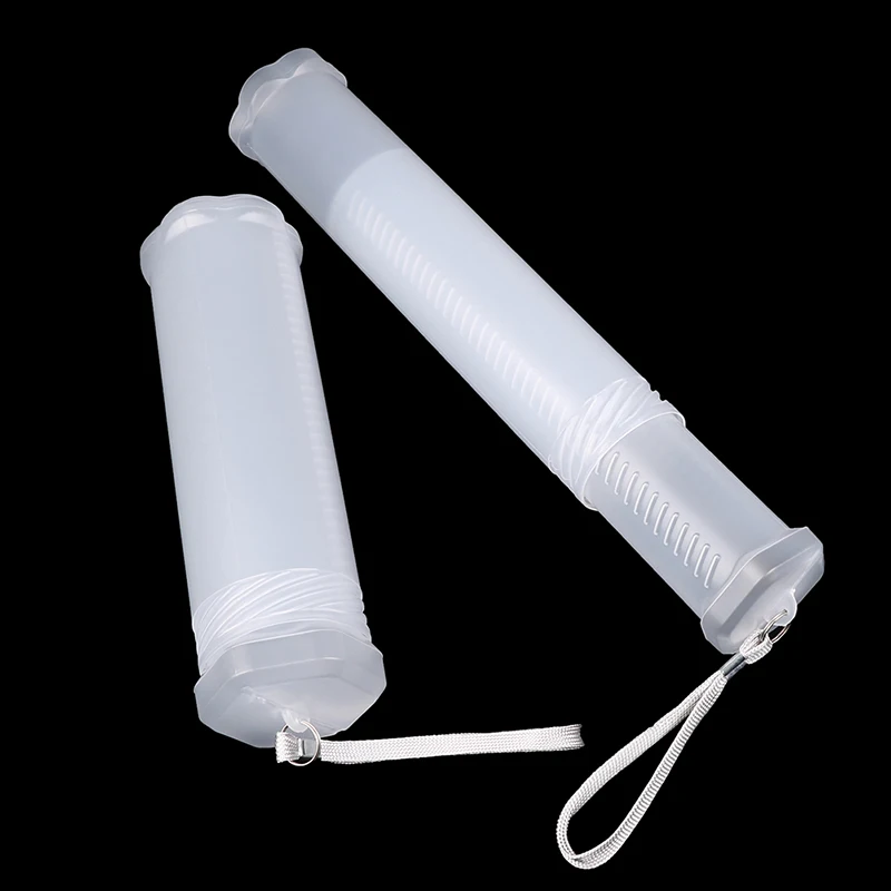 Transparent PP Portable Adjustable Cylinder Pencil Case Pen Holder Student Stationery Organizer