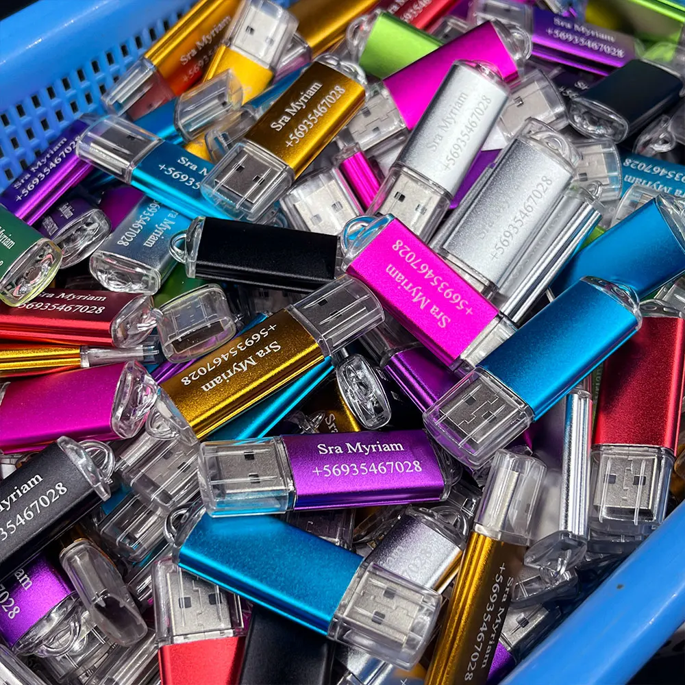 20PCS/lot Flash Drive USB Berwarna grosir 2.0 1G 2G 4G 8G 16GB Memory Stick Pendrive 32GB 64GB USB Stick Flash Disk Gratis laser