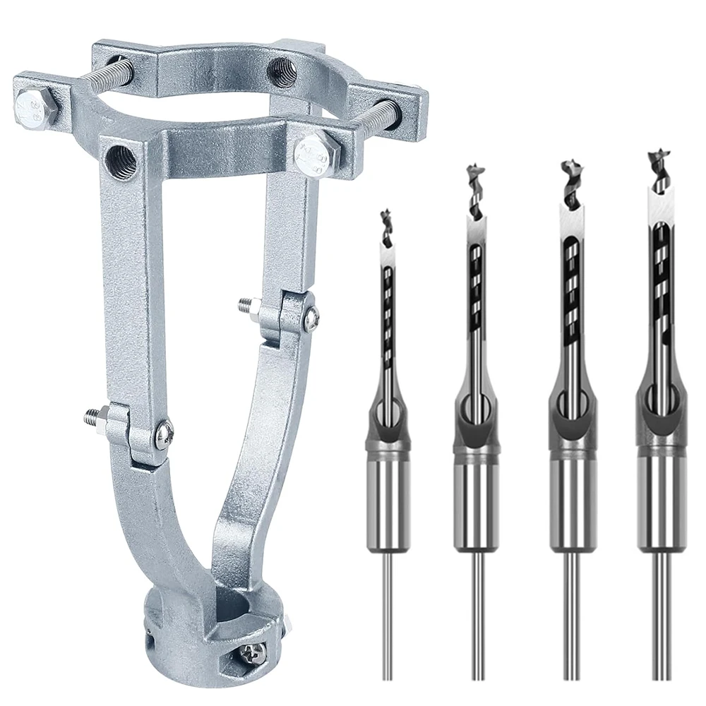 

Адаптер для сверл с квадратным отверстием и 4 сверлами с квадратным отверстием, аксессуар для электроинструментов для дрелей