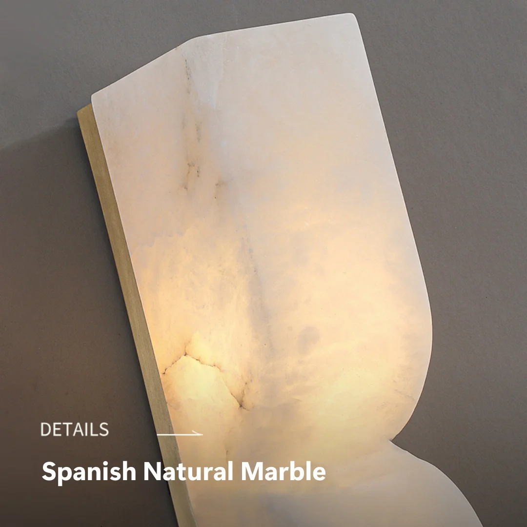 Modern Natural Marble Wall Lamp Vila Living Room Luxury Copper Wall Light Bedside Lamp For Bedroom Staircase Hallway Lighting