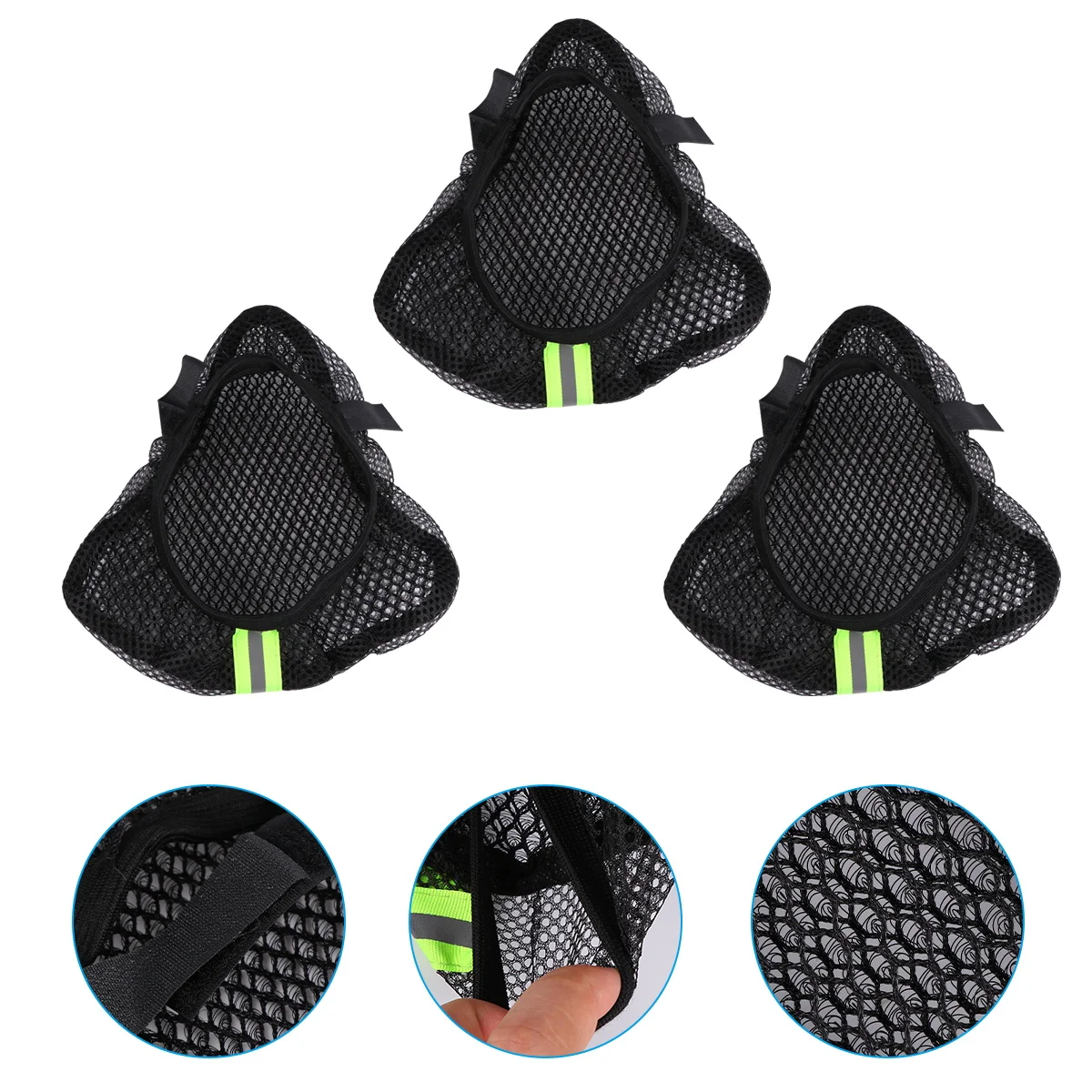 

3Pcs Bike Cover Sunscreen Cushion Protect Cycling Saddle Protective Mountain Bike Saddle Cover Accessories Gear Black Durable