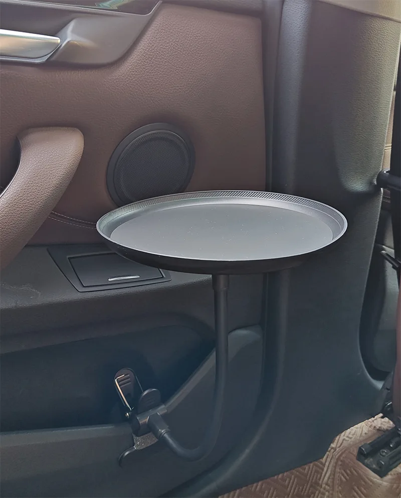 Vassoio per alimenti per auto nero, pallet per auto pieghevole, sedile posteriore, portabicchieri per auto, tavolo da pranzo, portabevande