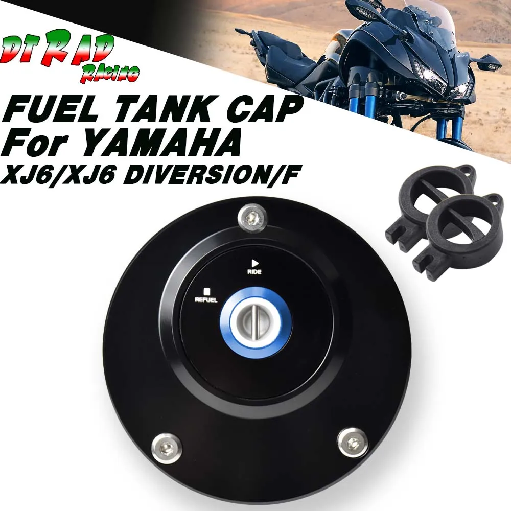 New 3-Wheel Motorcycle CNC Fuel Filler Caps With Key Lock For YAMAHA Niken 900GT 2021- Anti-Theft Gasoline Tank Cover Oil Plug