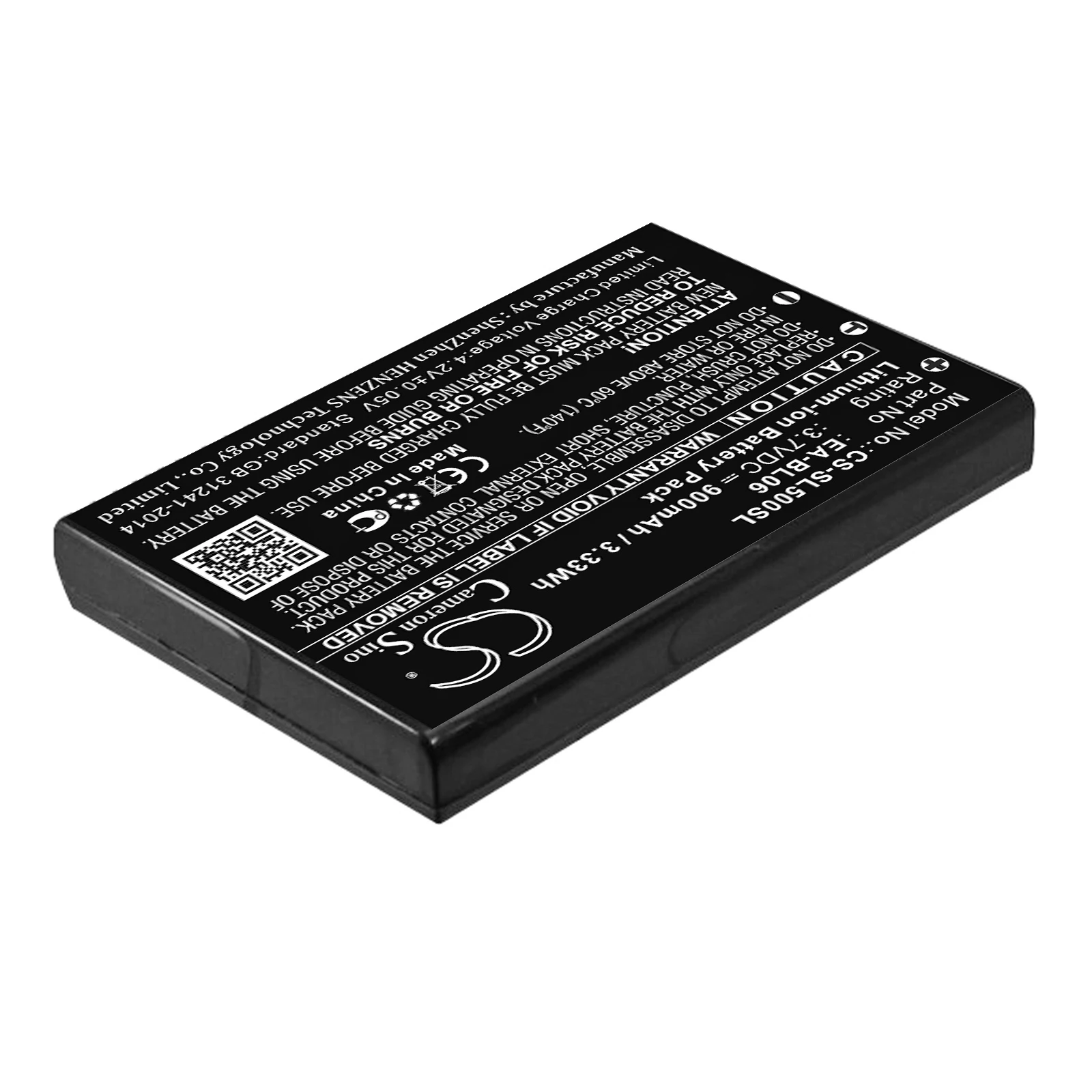 CS Replacement Battery for Sharp Zaurus SL-5000,Zaurus SL-5000D,Zaurus SL-5500,Zaurus SL-C700,Zaur PN:EA-BL06 900mAh / 3.33Wh