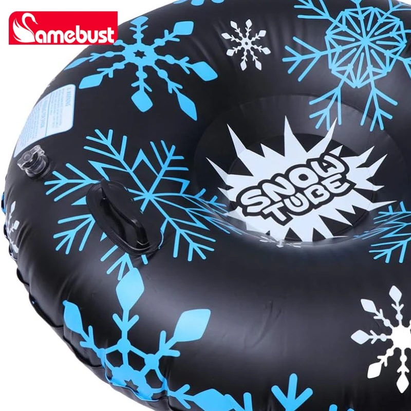 Camebust Big Size 47 Inch Inflatable Snow Sled Heavy Duty Snow Tube Made by Thickening Material of 0.8mm Leisure Winter Inflatab