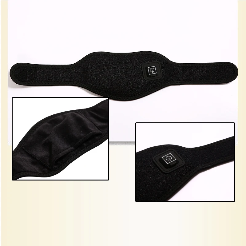 Sangle de massage cervicale auto-chauffante, sangle de protection du cou réglable, portable, noir, automne et hiver, chaleur