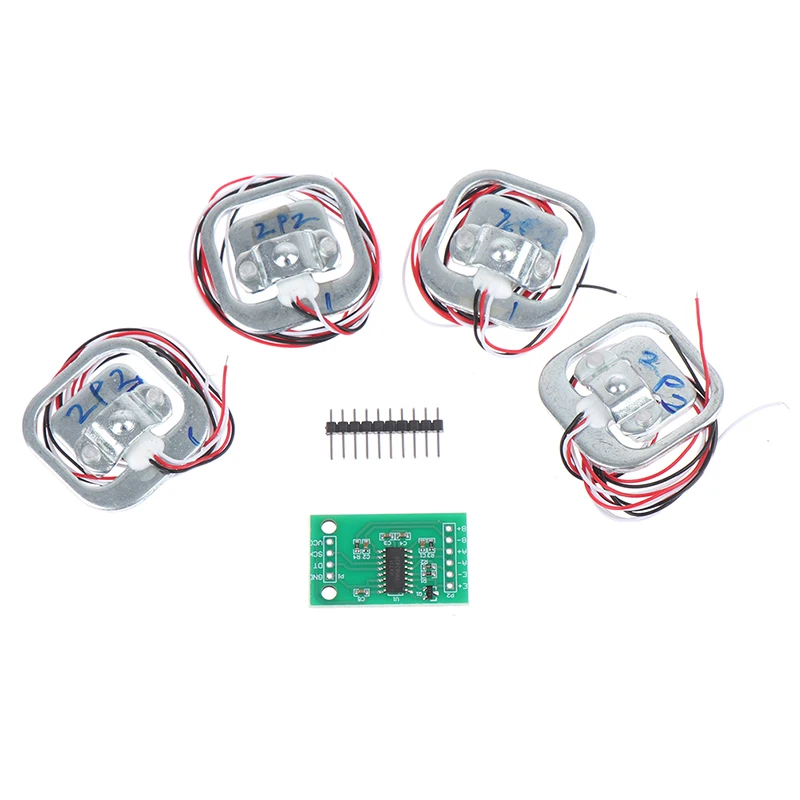 

4Pcs 50kg Human Scale Load Cell Weight Sensors+HX711 AD Module Weighing Sensors