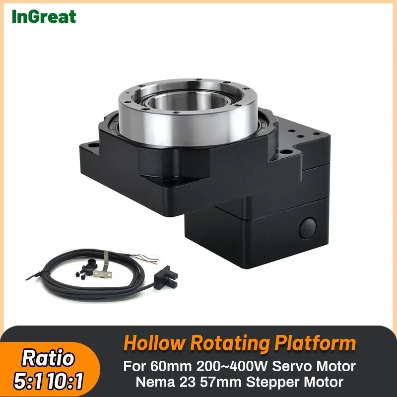 CNC Hollow Rotating Platform Circular Positioner Motorized Indexing Disc Angle Adjustment Table Replace DD Motor Cam Divider