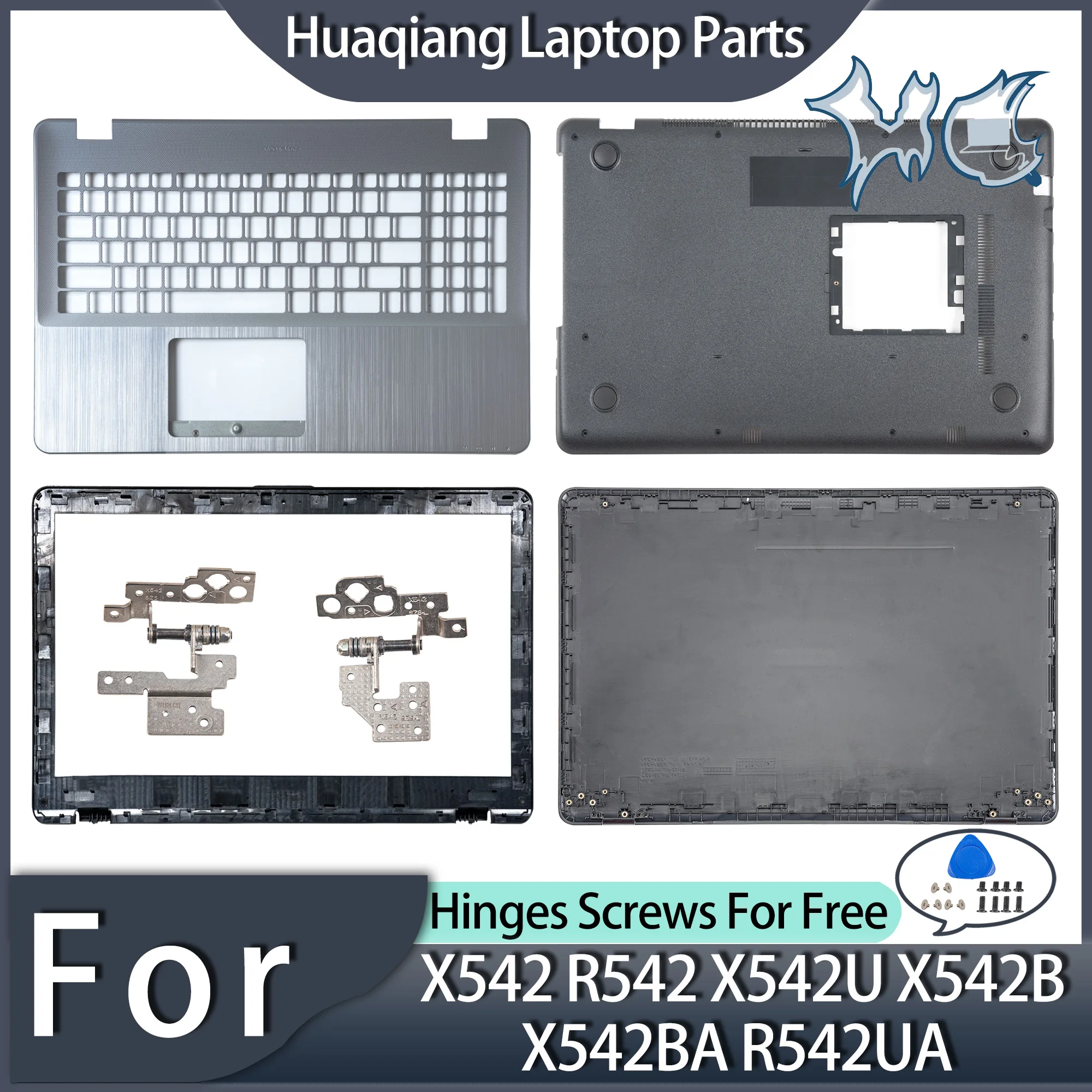 frente bezel palmrest bottom case laptop covers novo substituir lcd tampa traseira x542 x542u x542b x542ba r542ua 01