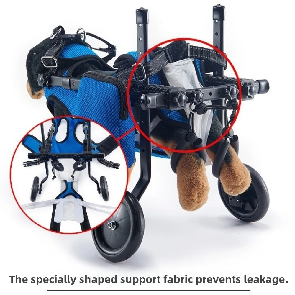 Adjustable Pet Wheelchair Dog&Cat Rear Leg Support Disabled Dog Wheelchair Rehabilitation Training Lightweight