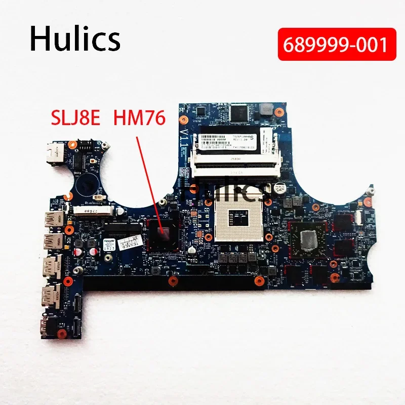 

Hulics используется для материнской платы ноутбука Hp ENVY 17 17-3200 17-3000 3D 689999 -001 Плата HM76 с графическим процессором HD7850M SSLJ8E