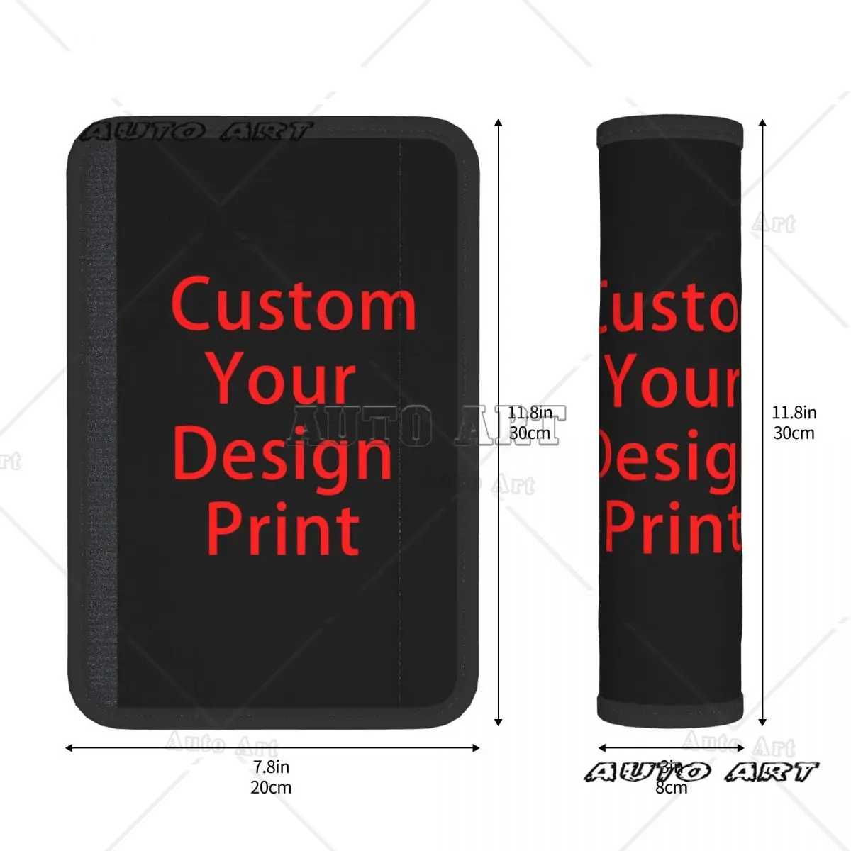 Maßgeschneiderte, individuell gestaltete Auto-Sicherheitsgurtpolster im 2er-Pack mit individuellem Logo bedruckte, sichere Sicherheitsgurt-Schultergurtbezüge