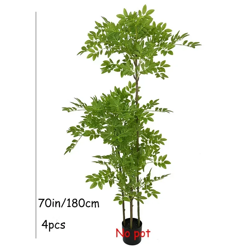 43-70 Zoll großer künstlicher tropischer Palme aus Kunststoff, flauschiger Baum, fühlt sich echt an, glückliche Baumblätter für Zuhause, Garten, Geschäft, Zimmerdekoration – Detail 13