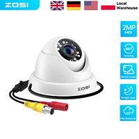 ZOSI 1080P CCTV Camera 80ft Night Vison 2MP HD Indoor Outdoor IP66 Weatherproof of HD AHD TVI CVI CVBS Security Camera