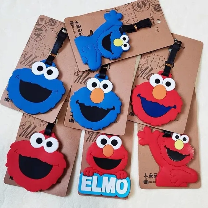 Sesame Street Elmo Big Bird Cute Luggage Tag Creative Personalized Suitcase Luggage Tag Backpack Anti-Lost Boarding Check Tag