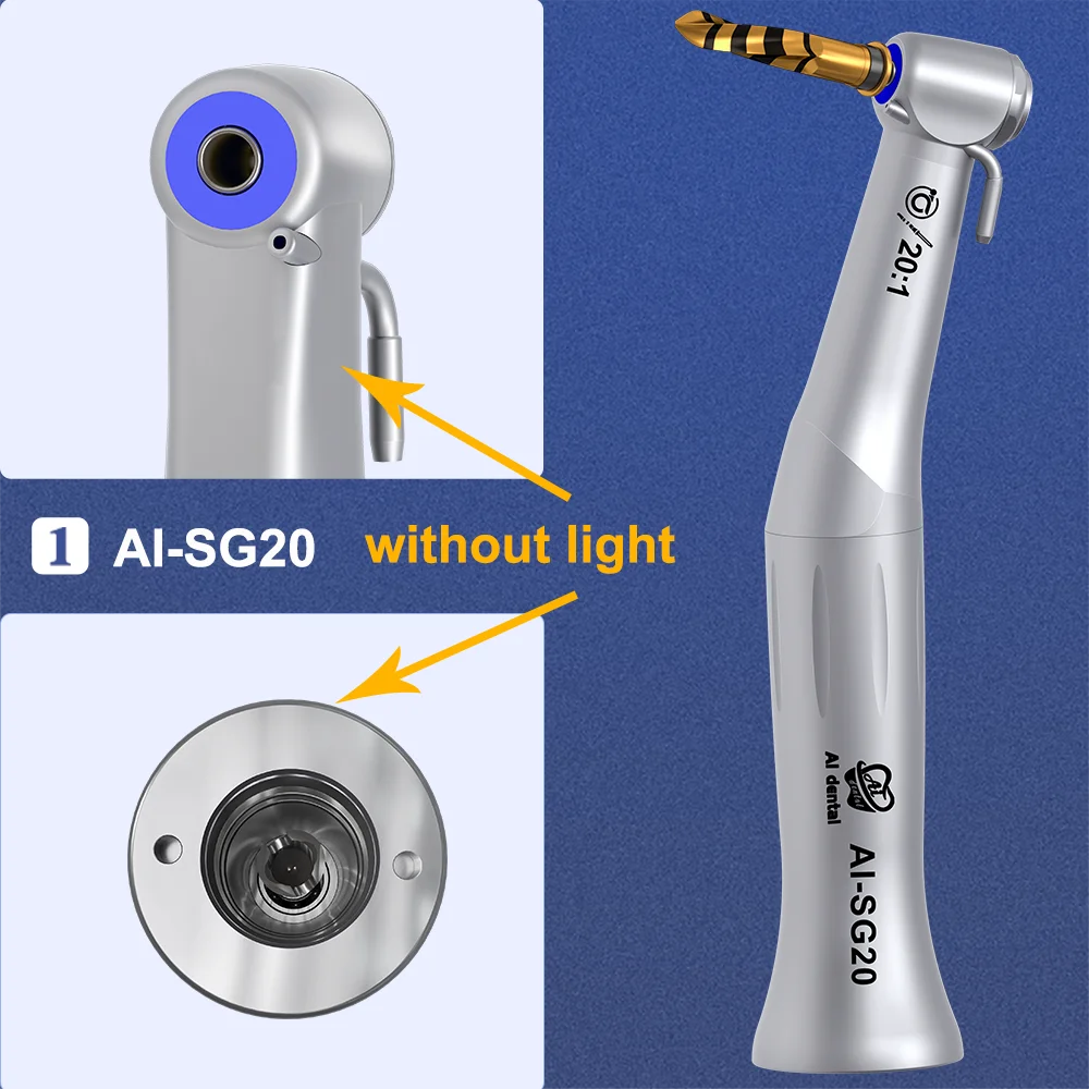 Ai Tandheelkundige Z-SG Serie Niet-Optische Implantaat Lage Snelheid 1:1/1:5/20:1 Elektrische Contra Hoek Externe Waterspray Chirurgische Handstuk