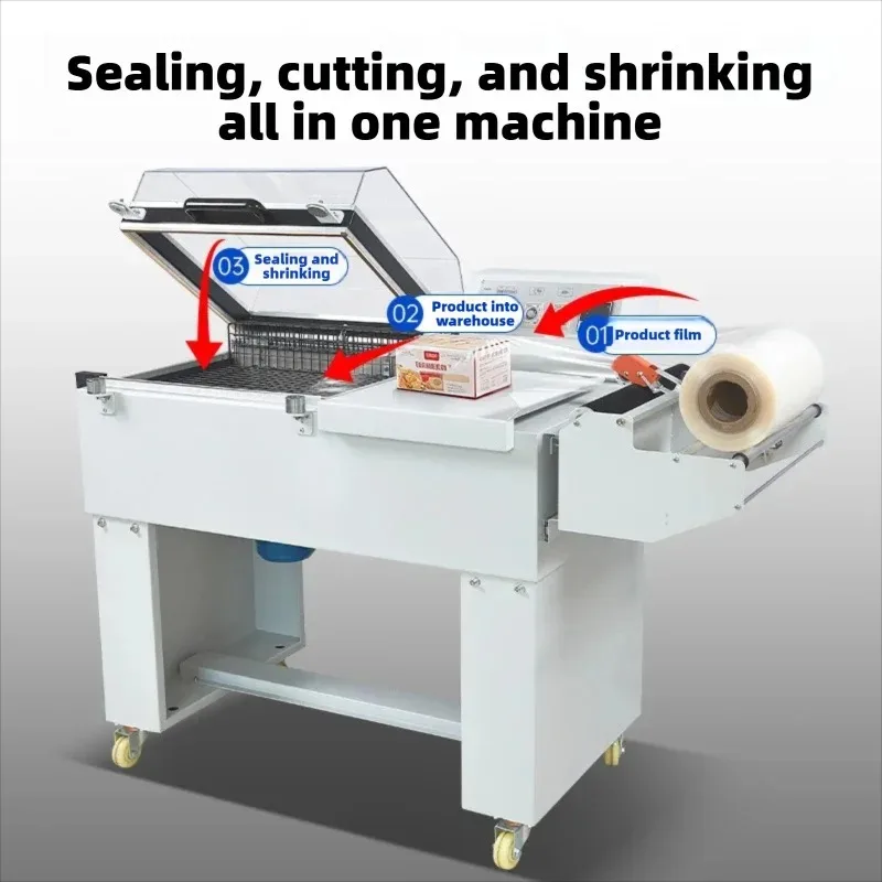 FM5540 2 In 1 L Bar Sealer Shrink Wrapping Machine Heat Shrink Film Packaging Equipment Plastic Wrapping Machine