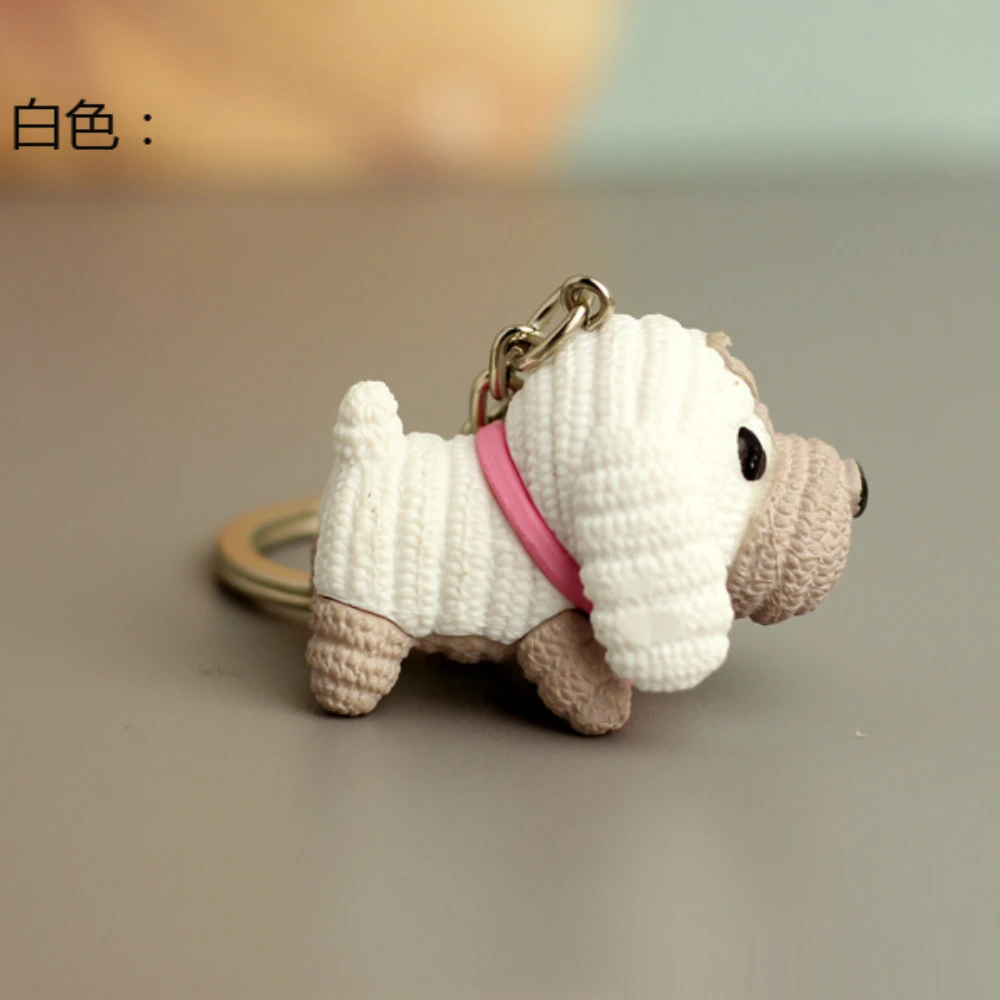 Cartoon Resin Dog Key Chain Creative Pendant Fashion Cute Keychain Key Accessories