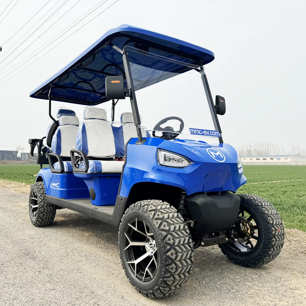 Comfortable Driving Golf Carts Electric Golf Buggy Factory 4+2 Seat Sightseeing Bus Club Cart 6 Seater Electric Golf Cart