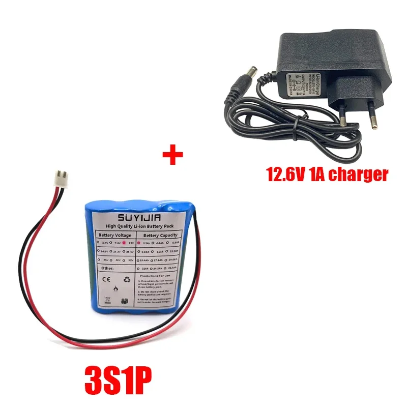 3500mAh 3S1P 12V Battery Pack Rechargeable18650 Li-ion Battery 12.6V 11.1V 5A BMS LED Lighting CCTV Camera Backup Power Supply