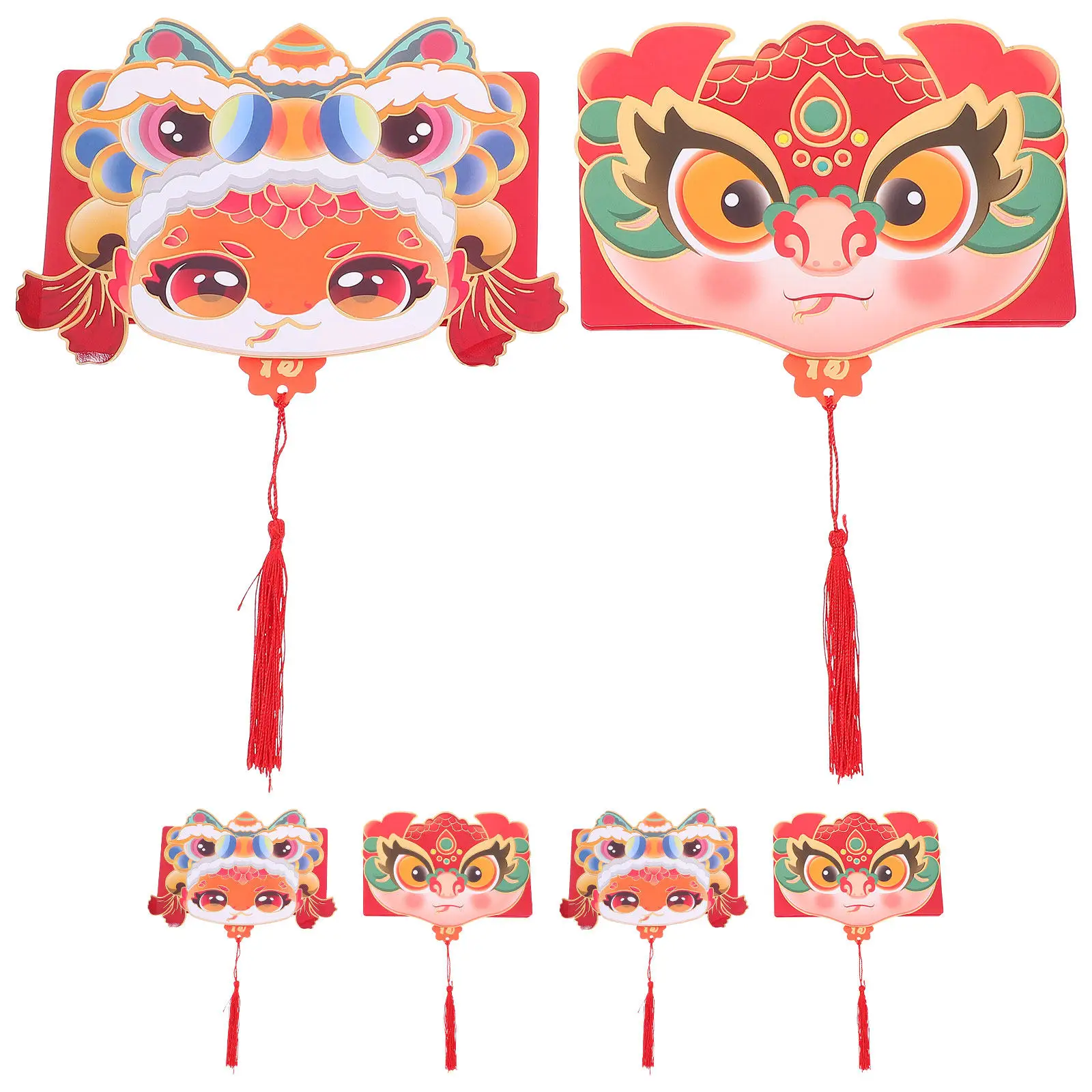 6 Pcs Chinese New Year Envelope Hong Bao Lunar Envelopes Decorations Money Packet Lucky