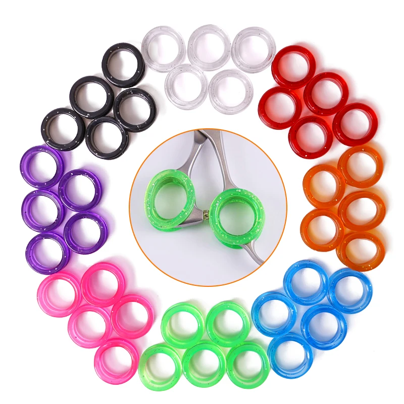 5Pcs/Set Silicone Finger Rings for Cat Dog Hair Scissors Protector Colorful Pet Grooming Scissors Protecting Finger Protector